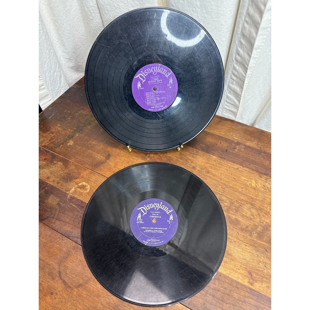 Walt Disney's Story of Cinderella & Happy B-Day Party Winnie The Pooh Records